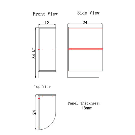 Picture of Base End Shelf Cabinet (BES)