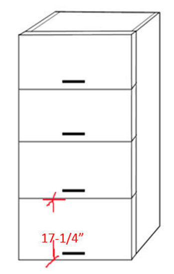 Picture of Flip up door modification cabinet